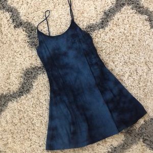 Brandy Melville blue tie dye mini cami dress